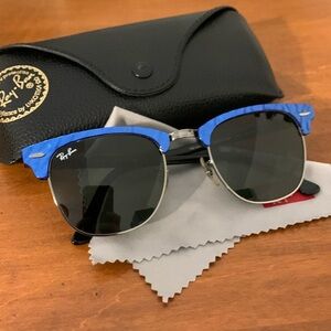 Rayban Clubmasters Electric Blue and Black acetate Sunglasses